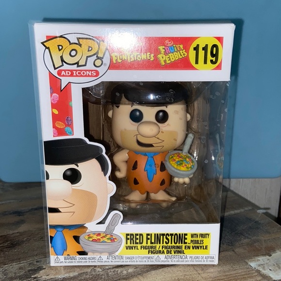 Fred Flintstone with fruity pebbles Funko Pop Vinyl Figure - Picture 1 of 4